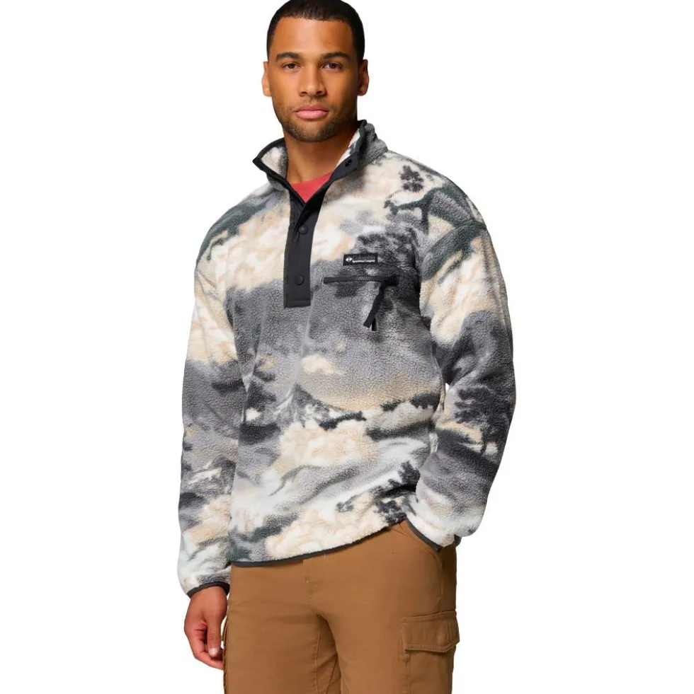 Pile Columbia Helvetia II Printed Half Snap Fleece Shark Dreaming