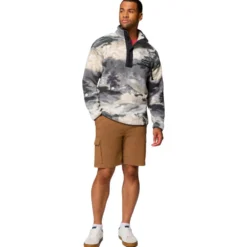Pile Columbia Helvetia II Printed Half Snap Fleece Shark Dreaming