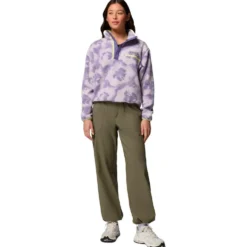 Pile Columbia Helvetia II Printed Cropped Half Snap W Stormwatch Sprayflower