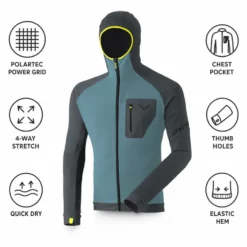 Pile Dynafit Radical Polartec Hooded Jkt M Smoke Blue