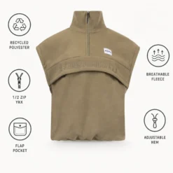 Pile Eivy Ball Fleece Vest Olive