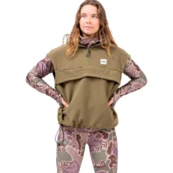 Pile Eivy Ball Fleece Vest Olive