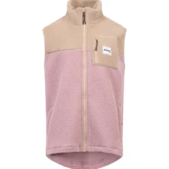Pile Eivy Lumberjackie Sherpa Vest Sand Faded Woodrose