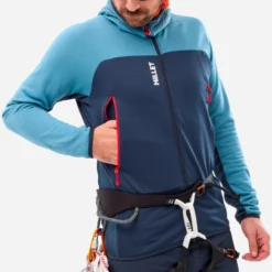 Pile Millet Fusion Grid Hoodie Coronet Blue Saphir