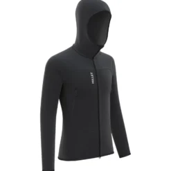 Pile Millet Fusion Grid Hoodie Black Noir