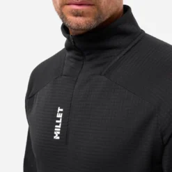 Pile Millet Parmelan Light Fleece 1/2 Zip Black