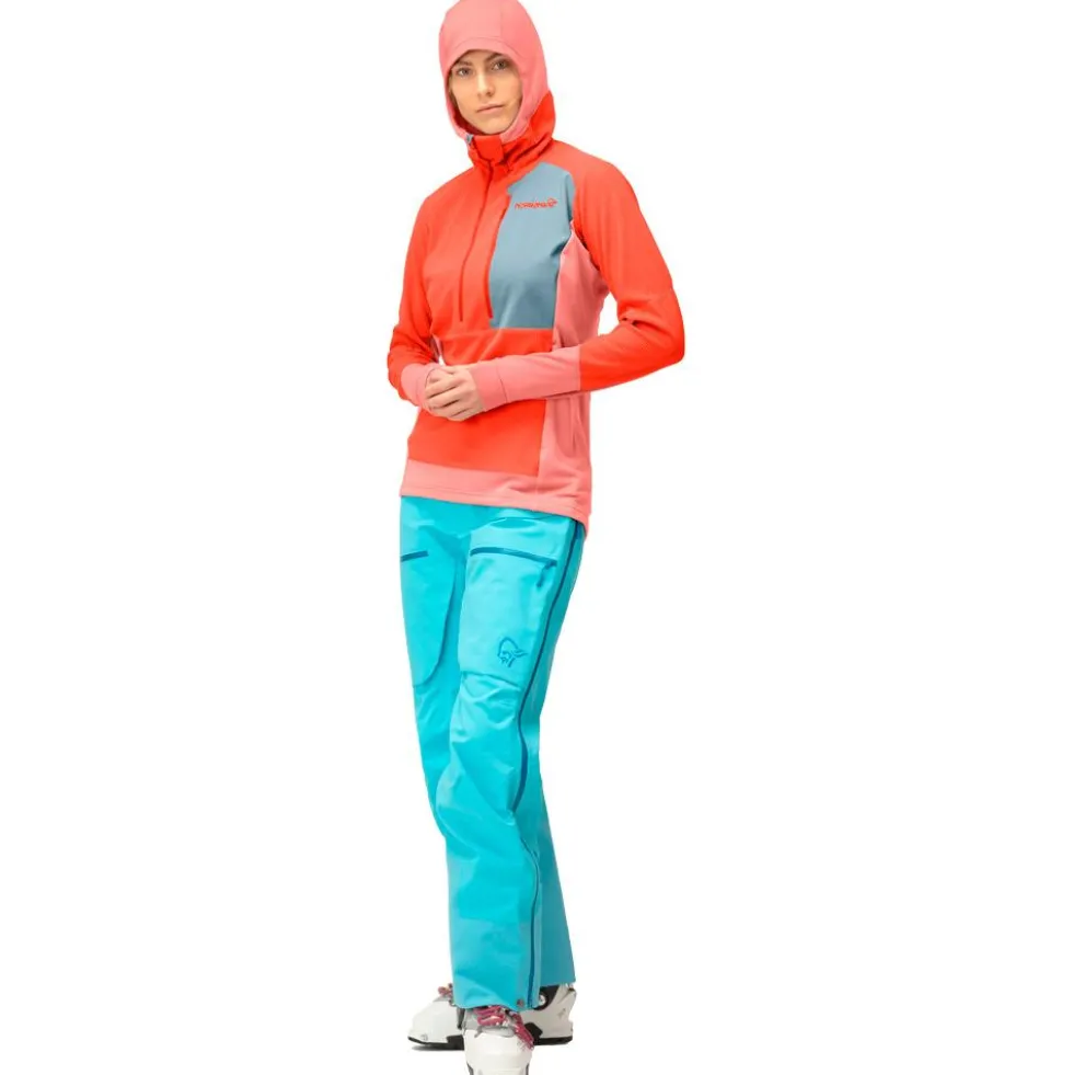 Pile Norrona Lofoten Thermal Pro Hood W's Orange Alert Peach Amber
