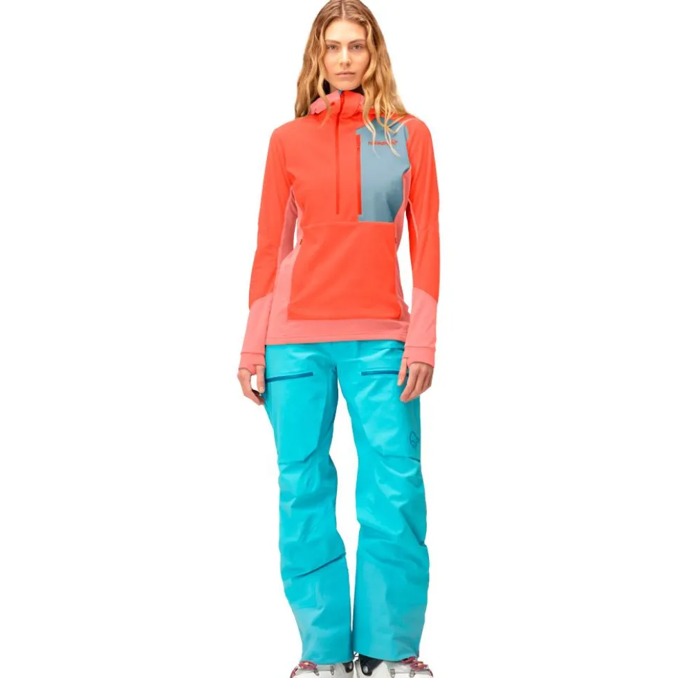 Pile Norrona Lofoten Thermal Pro Hood W's Orange Alert Peach Amber
