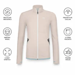 Pile Ortovox Fleece Jacket W White Chalk
