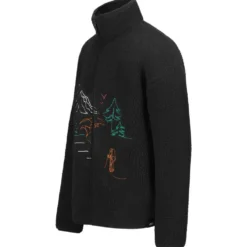 Pile Picture Hafdals Embroidered Zip Black