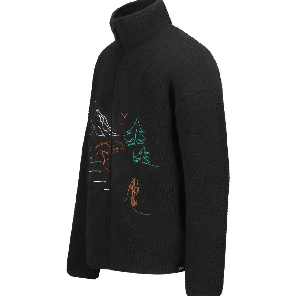 Pile Picture Hafdals Embroidered Zip Black