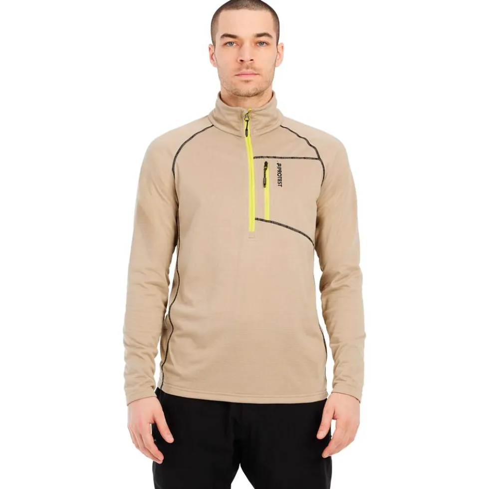 Pile Protest Prtkody 1/4 Zip Active Top BambooBeige