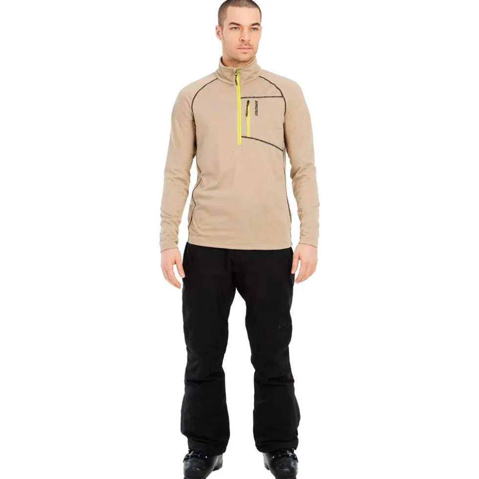 Pile Protest Prtkody 1/4 Zip Active Top BambooBeige