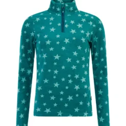 Pile Protest PrtRefuzzy 1/4 Zip Active Top Rainstorm Blue