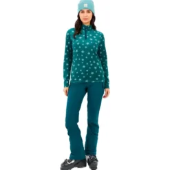 Pile Protest PrtRefuzzy 1/4 Zip Active Top Rainstorm Blue