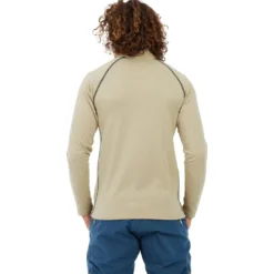 Pile Protest PrtRekody 1/4 Zip Active Top Bamboo Beige