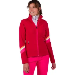Pile Rossignol W's Strawpile Fleece Full Zip Ruby Red