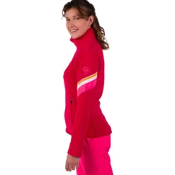 Pile Rossignol W's Strawpile Fleece Full Zip Ruby Red
