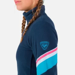 Pile Rossignol W Strawpile Fleece Half Zip Dark Navy