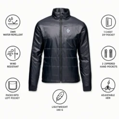 Piumino Black Diamond M Solution Jacket Black