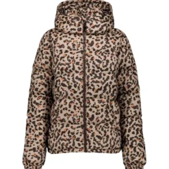 Piumino Jott Prague Print Beige Leopard