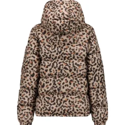 Piumino Jott Prague Print Beige Leopard