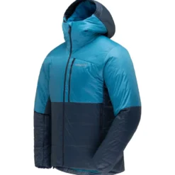 Piumino Norrona Falketind Thermo60 Hood M's Haiwaiian Surf indigo