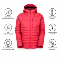 Piumino RAB Microlight Alpine Jacket W Watermelon