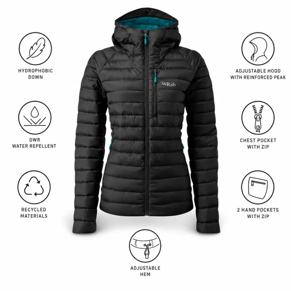 Piumino RAB Microlight Alpine Jacket W Black