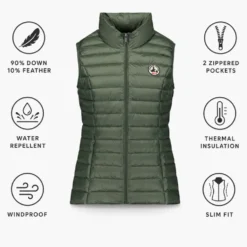 Piumino senza maniche Jott Seda Sage Green