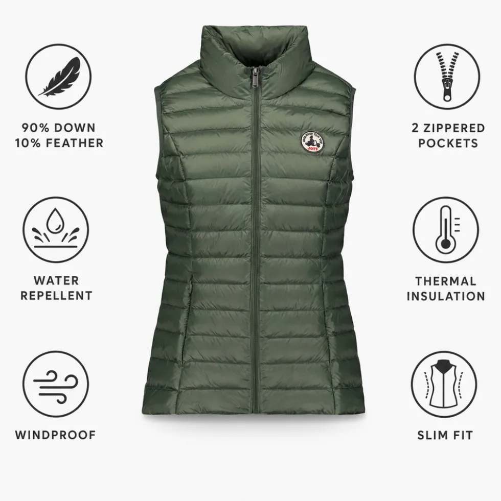 Piumino senza maniche Jott Seda Sage Green
