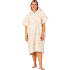 Poncho da bagno After Essentials Beach Poncho Japan Waves Soft Pink
