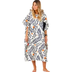 Poncho da bagno After Essentials Tech Pocket Series Poncho Feather Leaves