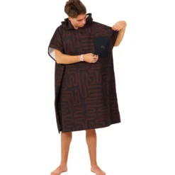 Poncho da bagno After Essentials Tech Pocket Series Poncho Black Snake