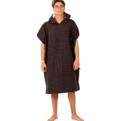 Poncho da bagno After Essentials Tech Pocket Series Poncho Black Snake