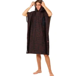 Poncho da bagno After Essentials Tech Pocket Series Poncho Black Snake
