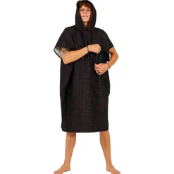 Poncho da bagno After Essentials Tech Pocket Series Poncho Black Snake