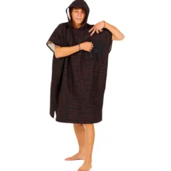 Poncho da bagno After Essentials Tech Pocket Series Poncho Black Snake