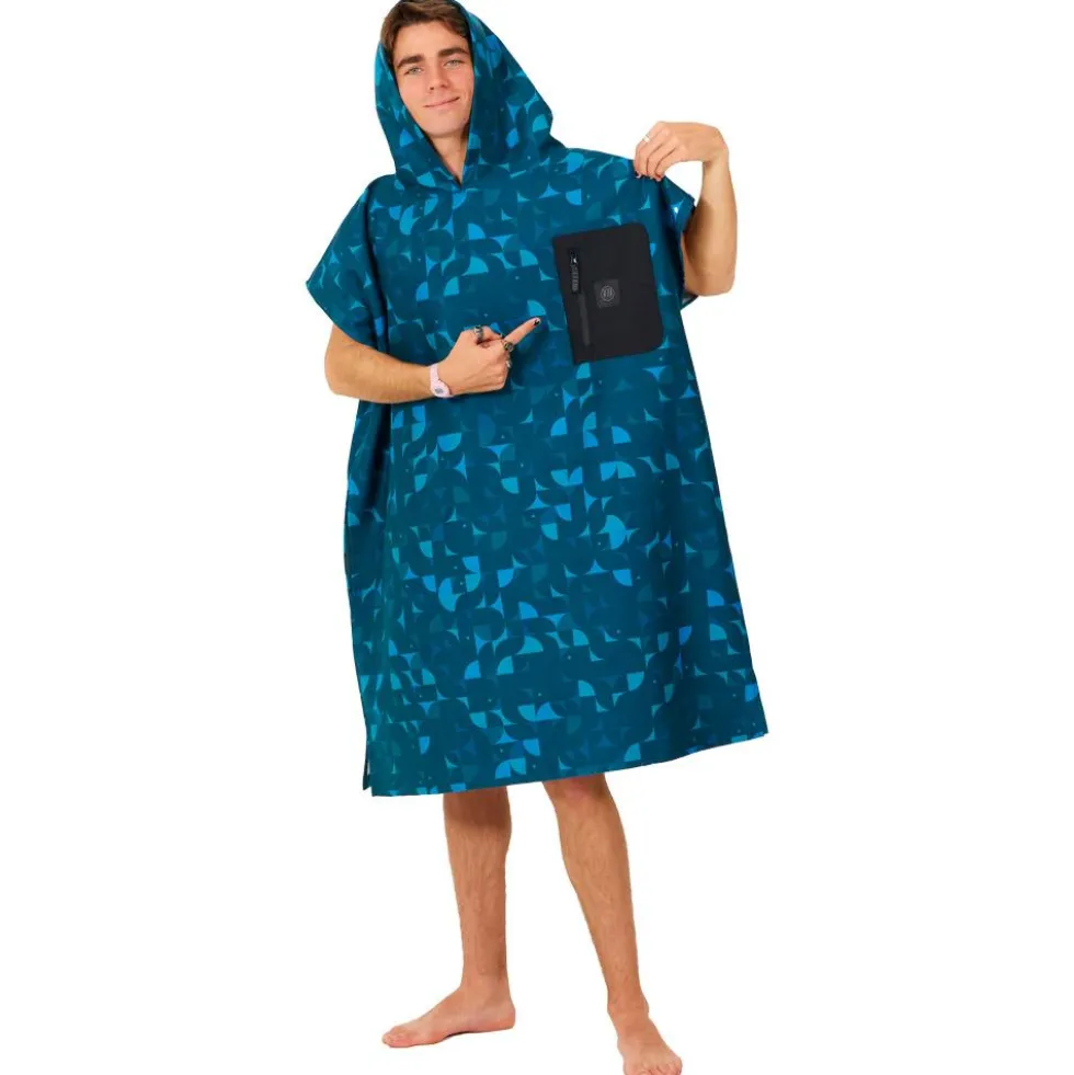 Poncho da bagno After Essentials Tech Pocket Series Poncho Blue Star