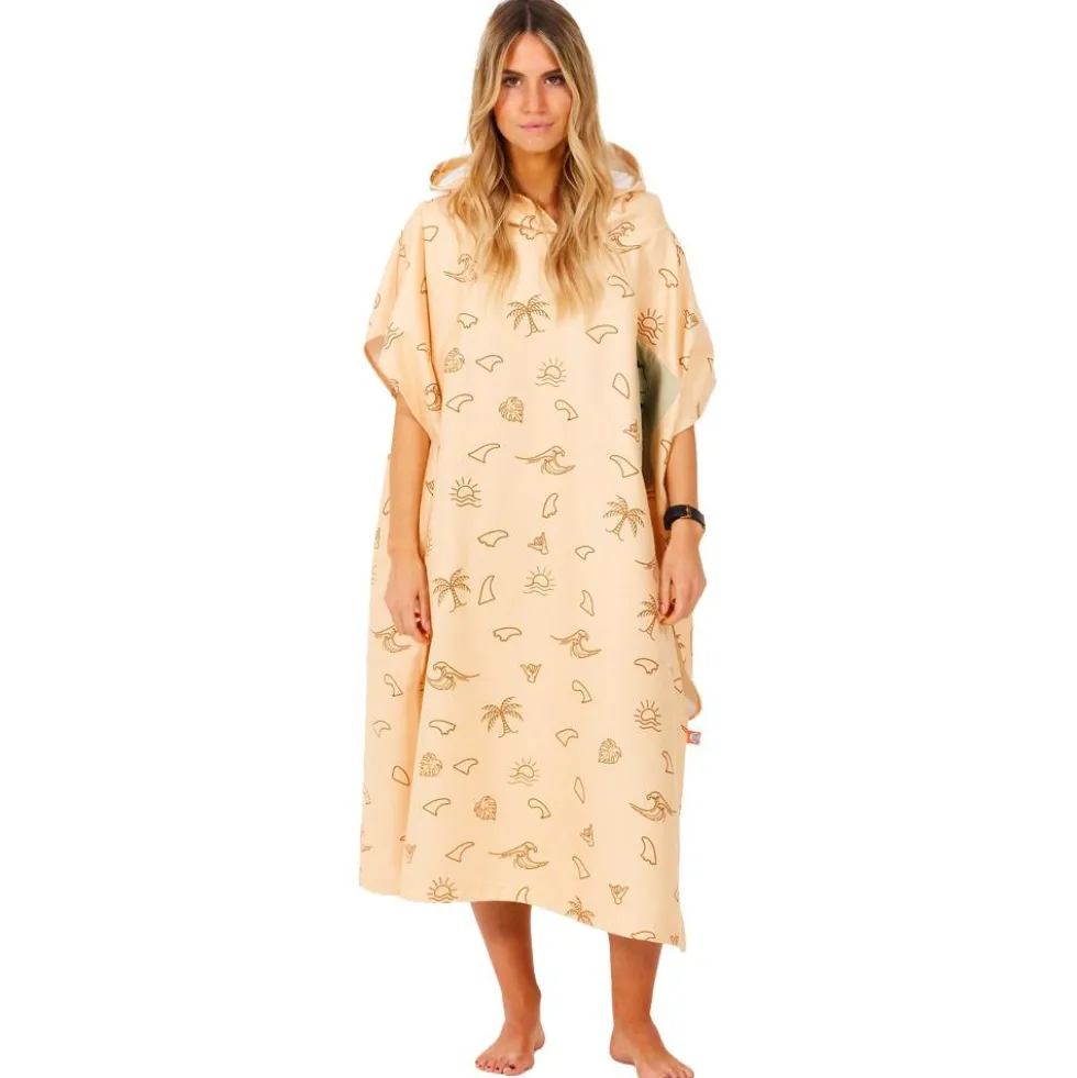 Poncho da bagno After Essentials Tech Pocket Series Poncho Fins Print