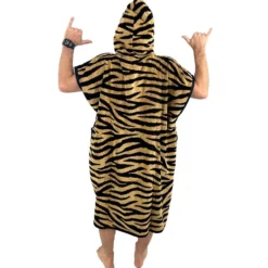 Poncho da bagno All-In Classic Jacquard - Zebra / Black