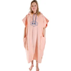 Poncho da bagno All-In Classic Flash Line Ponchos Coral Blue