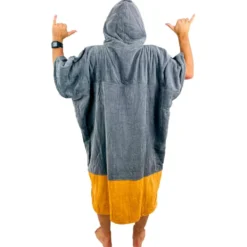 Poncho da bagno All-In V-Poncho Men Beach Crew Grey Occre