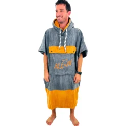 Poncho da bagno All-In V-Poncho Men Beach Crew Grey Occre