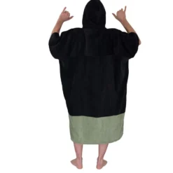 Poncho da bagno All-In V-Poncho Flash Black Kaki