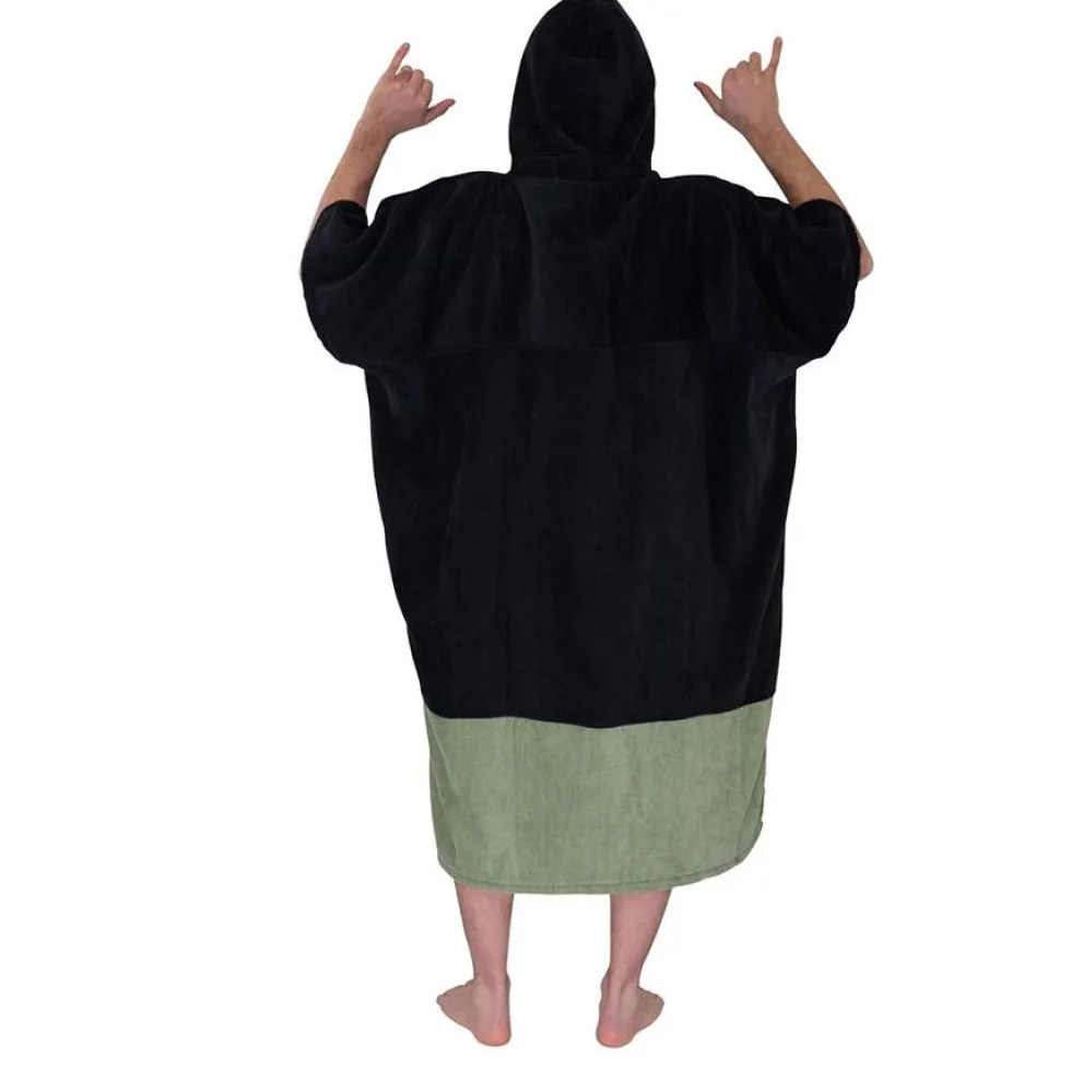 Poncho da bagno All-In V-Poncho Flash Black Kaki