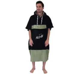 Poncho da bagno All-In V-Poncho Flash Black Kaki