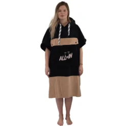 Poncho da bagno All-In V-Poncho Flash Black Dark Pink