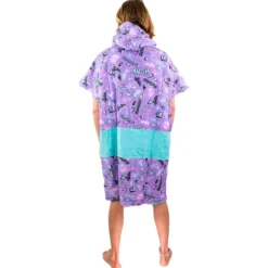 Poncho da bagno All-In V-Poncho Men Beach Crew Pop 80 Purple