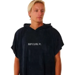 Poncho da bagno Rip Curl Brand Hooded Towel Black Grey